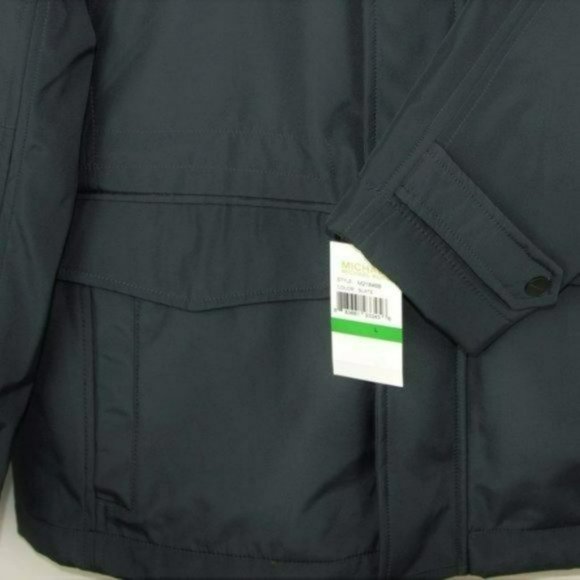 NWT Michael Kors Midweight Nylon Attached Bib Quilted Insulated Jacket Coat - Picture 5 of 6